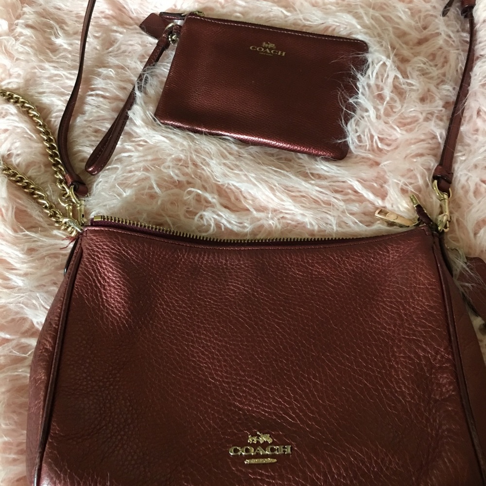 Coach crossbody with matching wristlet